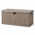 Aufbewahrungsbox 120 x 55 x 60 cm Kunststoff Taupe mit Klappdeckel für Garten