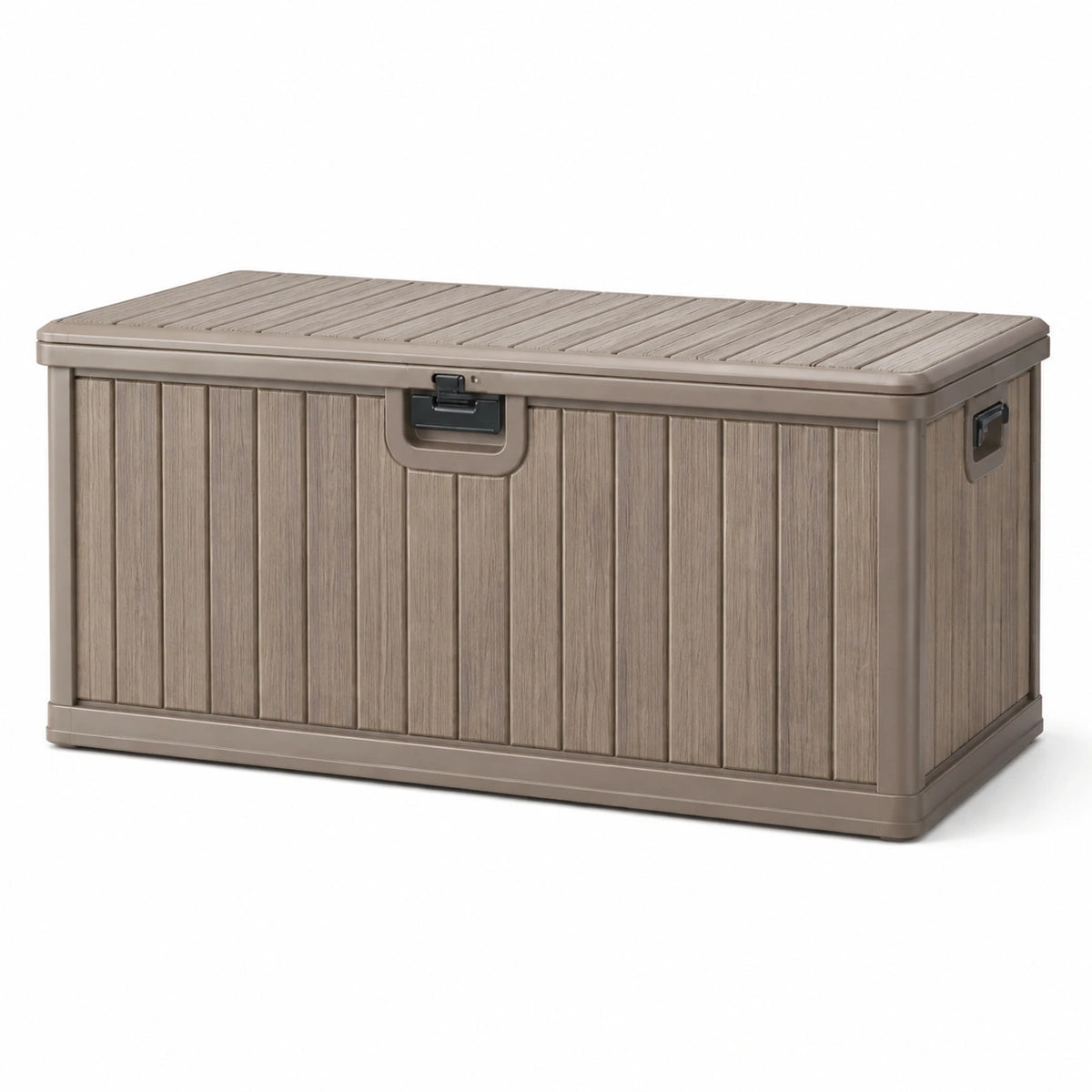 Aufbewahrungsbox 120 x 55 x 60 cm Kunststoff Taupe mit Klappdeckel für – lormirex