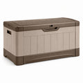 Garten-Aufbewahrungsbox 120 x 60 x 58 cm Kunststoff Taupe mit Deckel