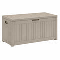 Aufbewahrungsbox 120 x 56 x 63 cm Kunststoff Taupe für Außenbereich mit Deckel
