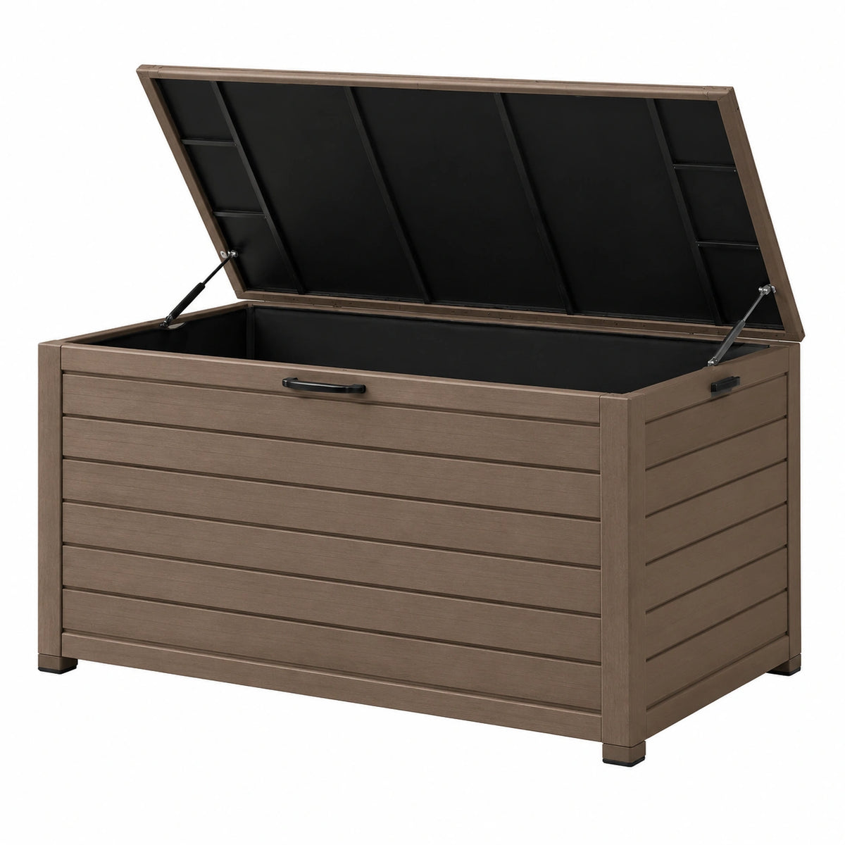 Aufbewahrungsbox 150 x 75 x 70 cm Kunststoff Braun für Außenbereich mi – lormirex