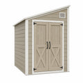 Gartengerätehaus 183 x 111 x 200 cm Kunststoff Beige - Doppelwandiges Gerätehaus mit Doppeltür