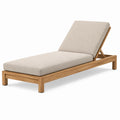 Gartenliege 200 x 70 x 85 cm Holz Beige mit verstellbarer Rückenlehne
